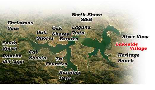 Image Map of Lake Nacimiento Real Estate Regions